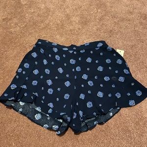 Aeropostale Dark Blue Pattern Flowy Shorts Size S